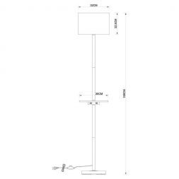 Торшер Arte Lamp A4056PN-1WH