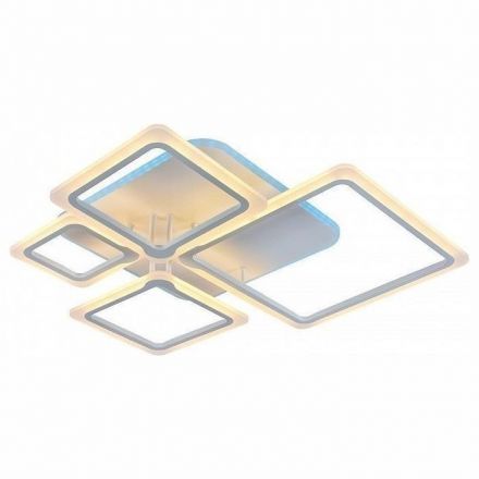 Потолочный светодиодный светильник 8050/4 WHT 106W+14W RGB белый Profit Light