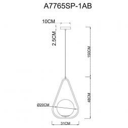 Подвесной светильник Arte Lamp A7765SP-1AB