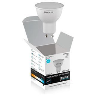 Лампа Gauss 13626 LED Elementary MR16 GU10 5.5W 4100К
