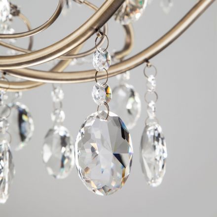 Люстра Eurosvet 10103/12 античная бронза/прозрачный хрусталь Strotskis