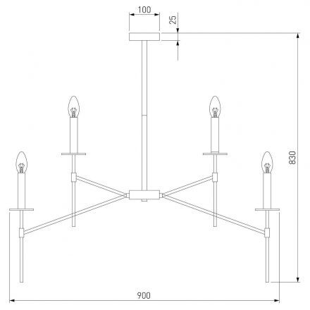 Потолочный светильник 60142/9 хром Eurosvet