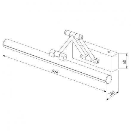 Светильник настенный светодиодный Elektrostandard Monza черный (40128/LED)