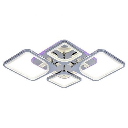 Потолочный светодиодный светильник 8057/2+2 CHR 112W+8W RGB хром Profit Light