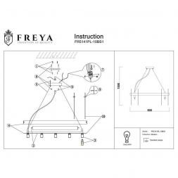 Подвесная люстра Freya FR5141PL-10BS1 Deserto