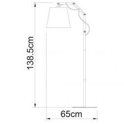 Светильник напольный Arte Lamp A5700PN-1WH