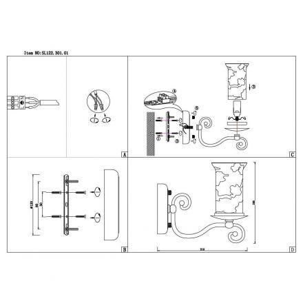 Бра Evoluce SL122.301.01 ANCORA