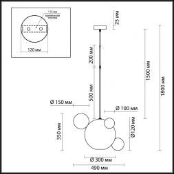 Подвесной светодиодный светильник Odeon Light 4640/12LA