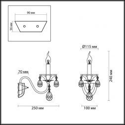 Бра Odeon Light 4724/1W