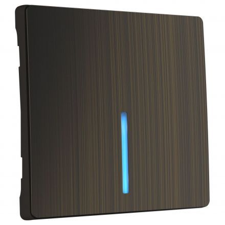 Клавиша для выключателя 1-клавишного с подсветкой Werkel W1119112 бронза (WL12-SW-1G-LED-CP)