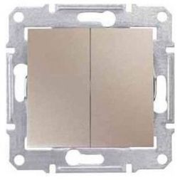 Выключатель 2-клавишный Schneider Electric Sedna Титан 10А (сх.5)