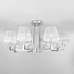 Потолочная люстра Eurosvet 60125/8 хром Smart (60114/8) Умный дом