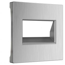 Накладка для двойной розетки Еthernet RJ-45 Werkel W1191109 серебро рифленый (WL09-RJ45+RJ45-CP)