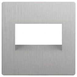 Накладка для двойной розетки Еthernet RJ-45 Werkel W1191109 серебро рифленый (WL09-RJ45+RJ45-CP)