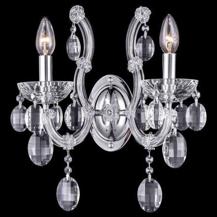 Бра Crystal Lux HOLLYWOOD AP2 CHROME