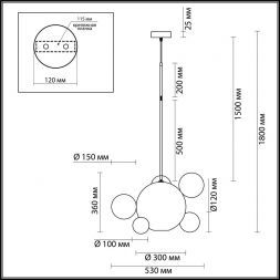 Подвесной светодиодный светильник Odeon Light 4640/12LB