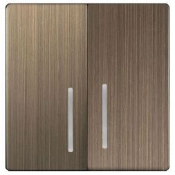 Клавиша для выключателя 2-клавишного с подсветкой Werkel W1129112 бронза (WL12-SW-2G-LED-CP)