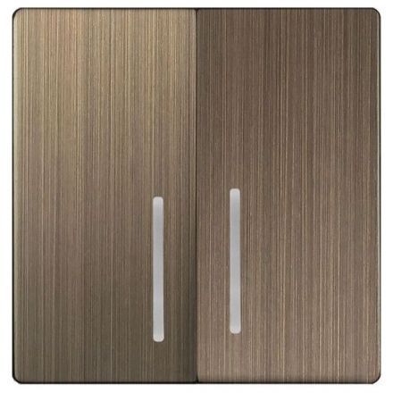 Клавиша для выключателя 2-клавишного с подсветкой Werkel W1129112 бронза (WL12-SW-2G-LED-CP)