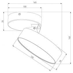 Накладной светодиодный светильник Pila черный 12W 4200К 25135/LED Elektrostandard