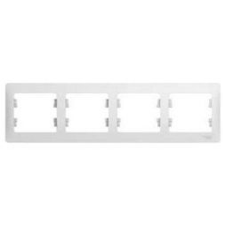 Рамка 4-я Schneider Electric Glossa Бел, горизонтальная GSL000104