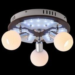 Люстра Linvel LV 8629/3 Атлас хром/темное дерево E14 60W ф450*Н170 (LINVEL LV 8629/3 Атлас хром/темное дерево E14 60W ф450*Н170)