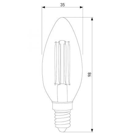 Филаментная светодиодная лампа Свеча 9W 6500K E14 (CW35 прозрачный) Elektrostandard BLE1440
