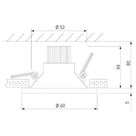 Встраиваемый светодиодный светильник белый 25028/LED Elektrostandard