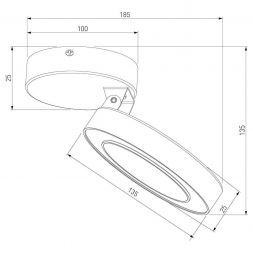 Накладной светодиодный светильник Spila белый 12W 4200К 25105/LED Elektrostandard