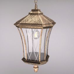 Уличный подвесной светильник Elektrostandard Virgo H черное золото