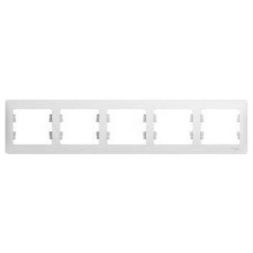 Рамка 5-я Schneider Electric Glossa Бел, горизонтальная GSL000105