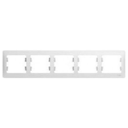 Рамка 5-я Schneider Electric Glossa Бел, горизонтальная GSL000105