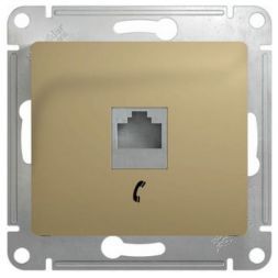 Розетка телефонная RJ11 Schneider Electric Glossa Титан GSL000481T