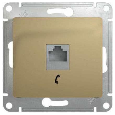 Розетка телефонная RJ11 Schneider Electric Glossa Титан GSL000481T