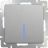Выключатель 1-клавишный с подсветкой Werkel W1110109 серебро рифленый (WL09-SW-1G-LED)