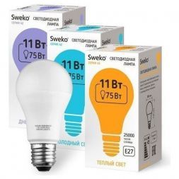 Лампа светодиодная Sweko 42LED-A60-11W-230-6500K-E27