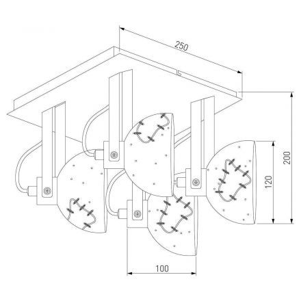 Потолочный светильник Eurosvet 20069/4 черный