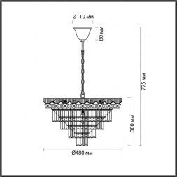 Подвесная люстра Lumion 5233/8