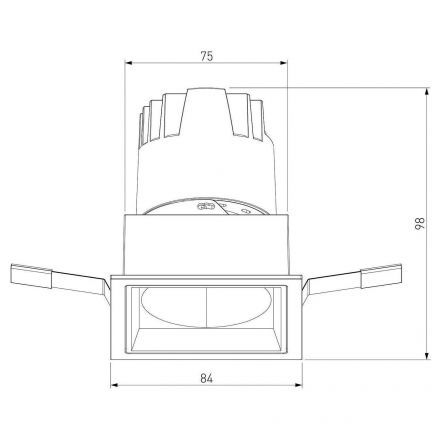 Потолочный светодиодный светильник 10W 3000K белый/хром Elektrostandard 25091/LED