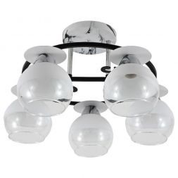 Люстра 12269/5MR+CR+BK WT+CL ЭкономСвет