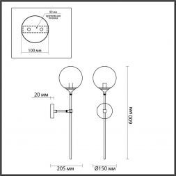 Бра Odeon Light 4276/1WA Nuvola