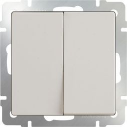 Выключатель 2-клавишный проходной Werkel W1122003 слоновая кость (WL03-SW-2G-2W-ivory)