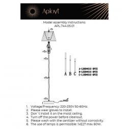 Торшер Aployt APL.744.05.01 Zhaklin