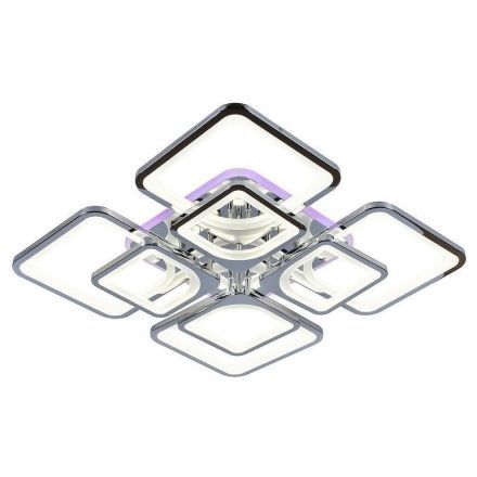 Потолочный светодиодный светильник 8057/4+4 CHR 224W+12W RGB хром Profit Light