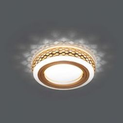 Светильник Gauss Backlight BL084 круглый золото/белый Gu5.3 3W LED 3000K