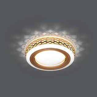 Светильник Gauss Backlight BL084 круглый золото/белый Gu5.3 3W LED 3000K