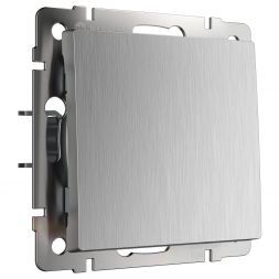 Выключатель 1-клавишный проходной Werkel W1112009 серебро рифленый (WL09-SW-1G-2W)