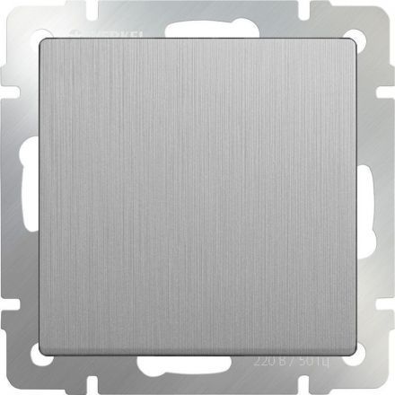 Выключатель 1-клавишный проходной Werkel W1112009 серебро рифленый (WL09-SW-1G-2W)