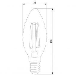 Филаментная светодиодная лампа Свеча витая F 7W 3300K E14 прозрачный Elektrostandard BLE1413