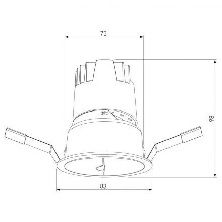 Потолочный светодиодный светильник 10W 4000K белый/хром Elektrostandard 25090/LED