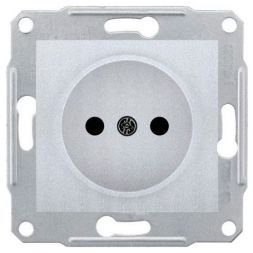 Розетка 1-я Schneider Electric Sedna Алюминий б/з